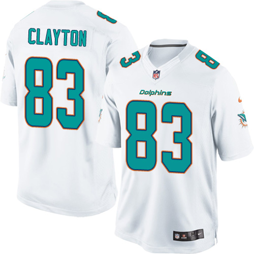 Youth Elite Mark Clayton Nike Jersey White Road - #83 NFL Miami Dolphins